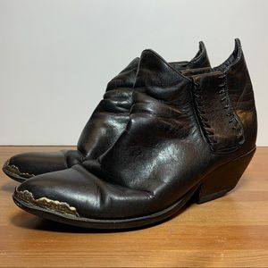 Zodiac Black Leather Ankle Boots
